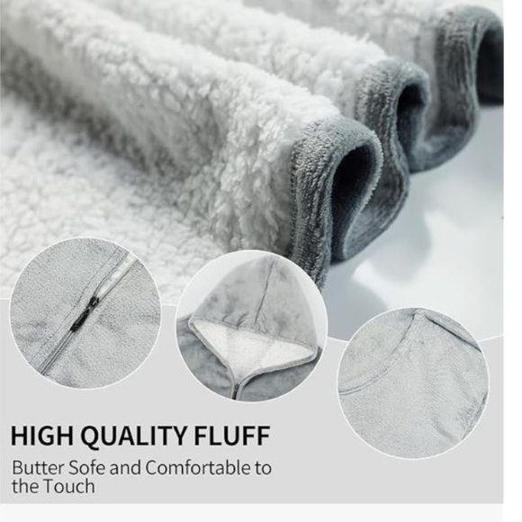 Oversized Wearable Blanket Hoodie.Snuggie Sweatshirt Blankets - Picture 3 of 5